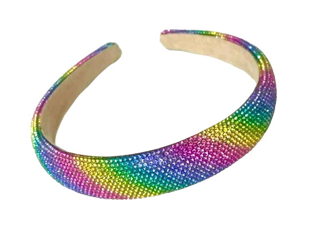 Rainbow Crystal Studded Fashion Headband