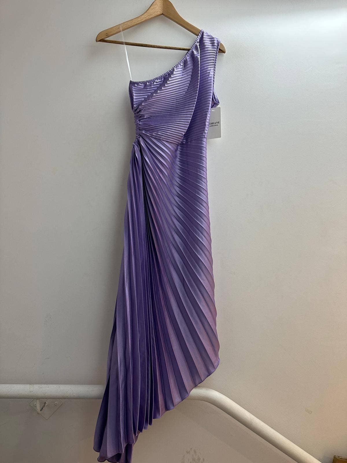 Lilac formal one shoulder long dress