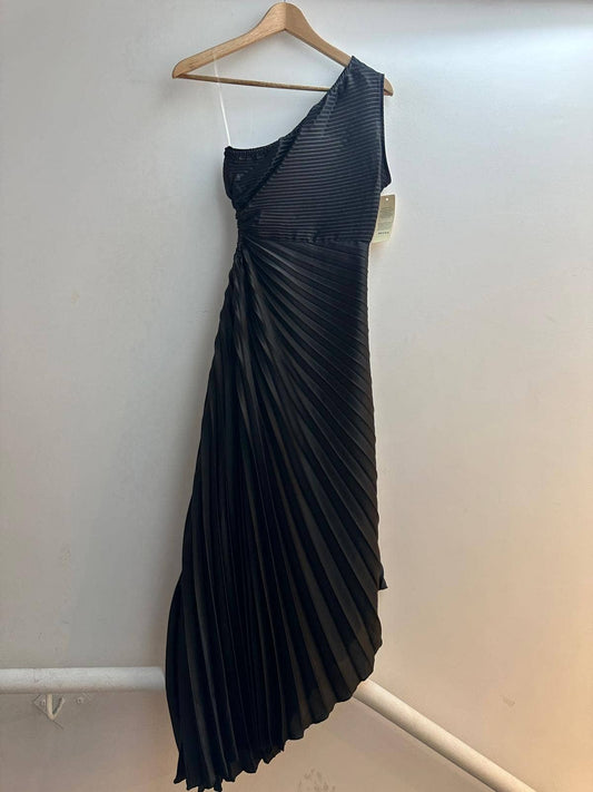 Black formal one shoulder long dress