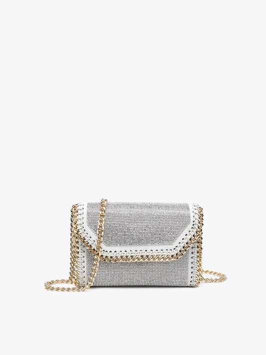 Colette Chain Detailed Crossbody: Grey